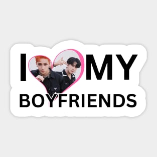 Kpop Stray Kids Bang Chan and Changbin I Love My Boyfriends Sticker